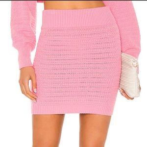MAJORELLE Pink Knit Mini Skirt